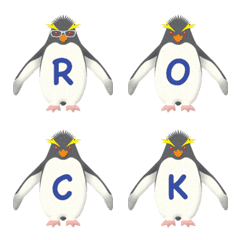 [LINE絵文字] つながる イワトビペンギン アルファベットの画像