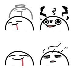 [LINE絵文字] Half WhiteWhiteMan Emojiの画像