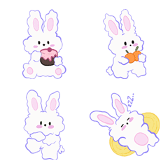 [LINE絵文字] rabbits fluffyの画像