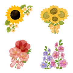 [LINE絵文字] 動く＊fleurs et bouquets＊夏のお花の画像