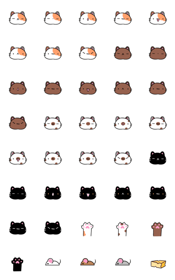 [LINE絵文字]Family of catの画像一覧