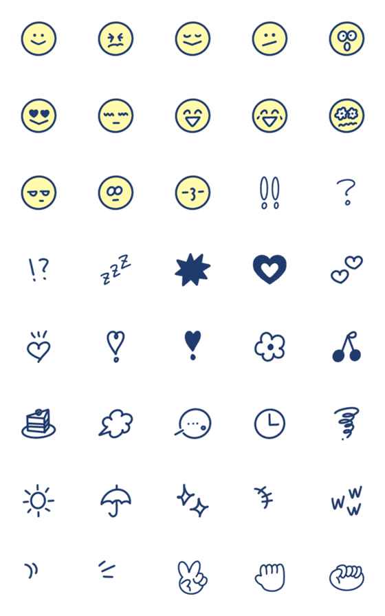[LINE絵文字]えもじシンプルの画像一覧