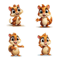 [LINE絵文字] Little Squirrelsの画像