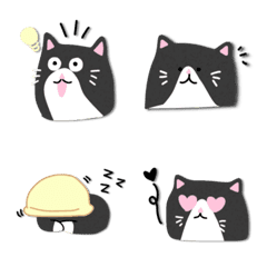 [LINE絵文字] black cat and white socksの画像