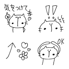 [LINE絵文字] 線画にゃんこ●ボールペン●の画像