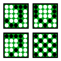 [LINE絵文字] オセロで表現するアルファベットと数字2の画像