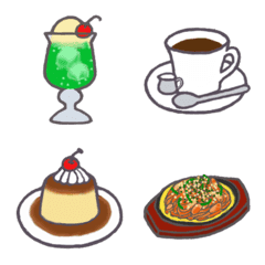 昭和レトロ絵文字喫茶店の絵文字メイン画像