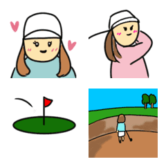 [LINE絵文字] ゴルフ女子のゆるい日常の画像