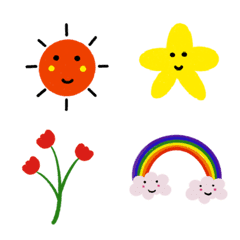 [LINE絵文字] Flowers and Rainbow in my heartの画像