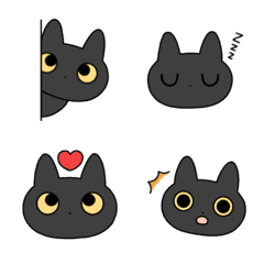 [LINE絵文字] ゆるい黒猫絵文字の画像