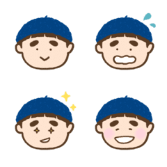 [LINE絵文字] 青い帽子の男の子の画像