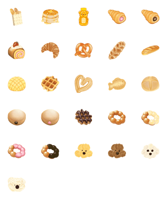 [LINE絵文字]Made my day by breadの画像一覧