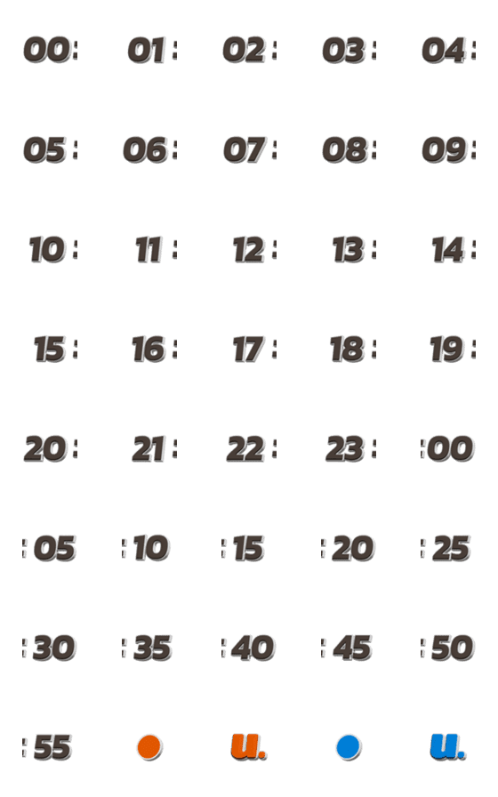 [LINE絵文字][TH] 3D Time Emoji (Thai Ver.1)の画像一覧