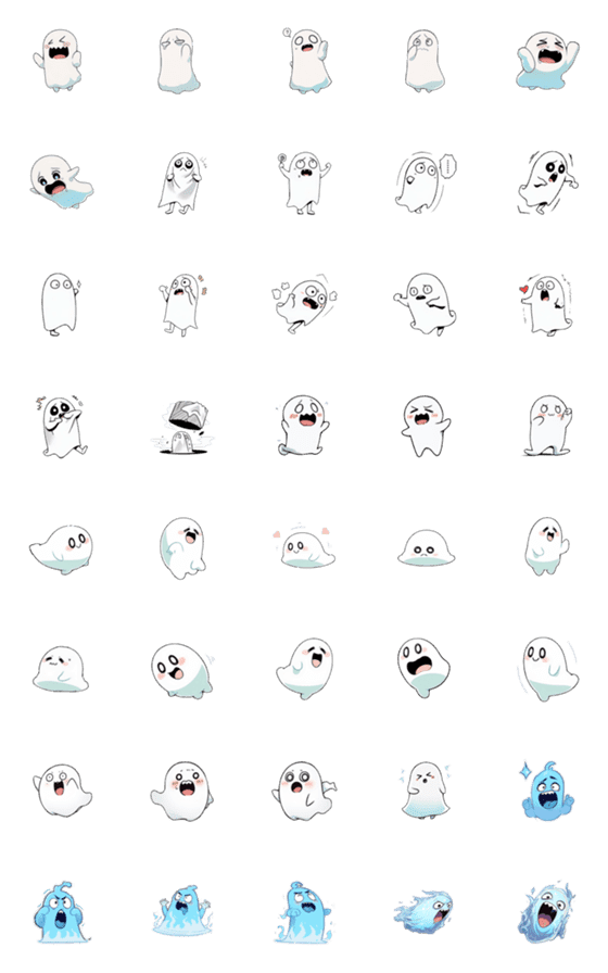 [LINE絵文字]Ghostly Expressions - First Edition.の画像一覧