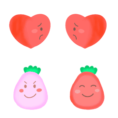 [LINE絵文字] Heart and peachの画像