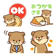 [LINE絵文字] コツメカワウソ♡お仕事 絵文字の画像