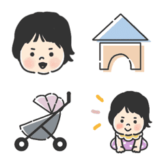 [LINE絵文字] 女の子赤ちゃん♡ベビー♡ガールの画像