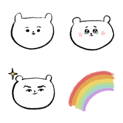 [LINE絵文字] ゆるくまのちょうどいい絵文字の画像