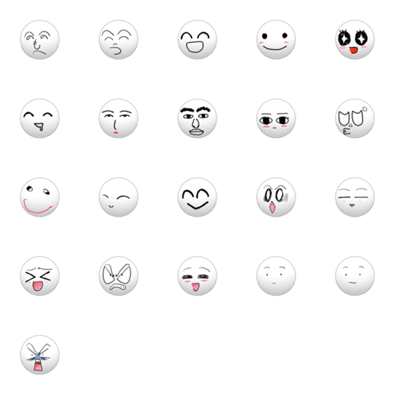 [LINE絵文字]Various looksの画像一覧