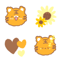 [LINE絵文字] Fluffy Little Tigerの画像