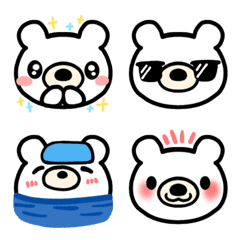[LINE絵文字] kuma-jun face stickersの画像