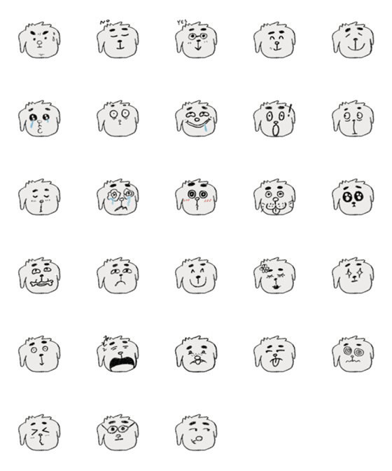 [LINE絵文字]Pencil doggieの画像一覧