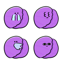 [LINE絵文字] シンプル 紫キャベツ 日常会話の画像