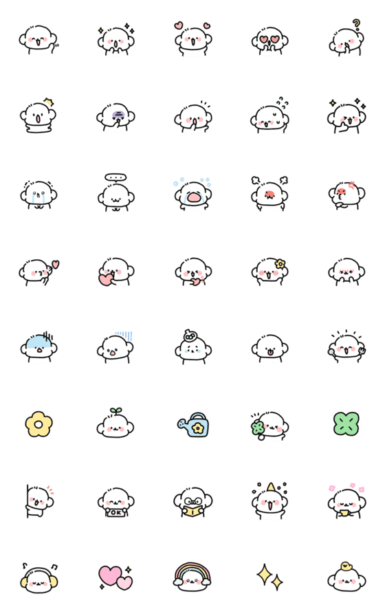 [LINE絵文字]Cute mongmong emojiの画像一覧