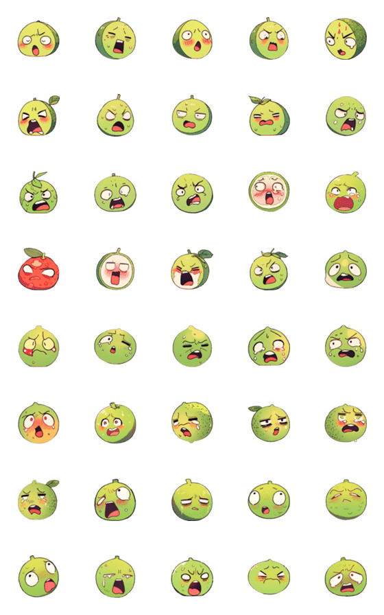 [LINE絵文字]Fruit Stickers -grapefruitの画像一覧