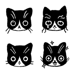 [LINE絵文字] ハチワレ猫のとれまちゃんの画像
