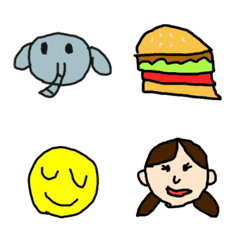 [LINE絵文字] はっさくの妹作！5歳児手書き絵文字2の画像