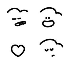 [LINE絵文字] cloud face emojiの画像
