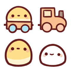 [LINE絵文字] Chicken Cake Train Brigadeの画像