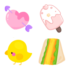 [LINE絵文字] Cutie pastel things emojiの画像