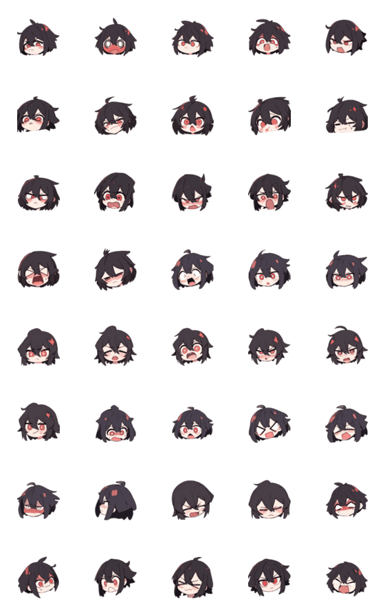 [LINE絵文字]anime stickers-boy2の画像一覧