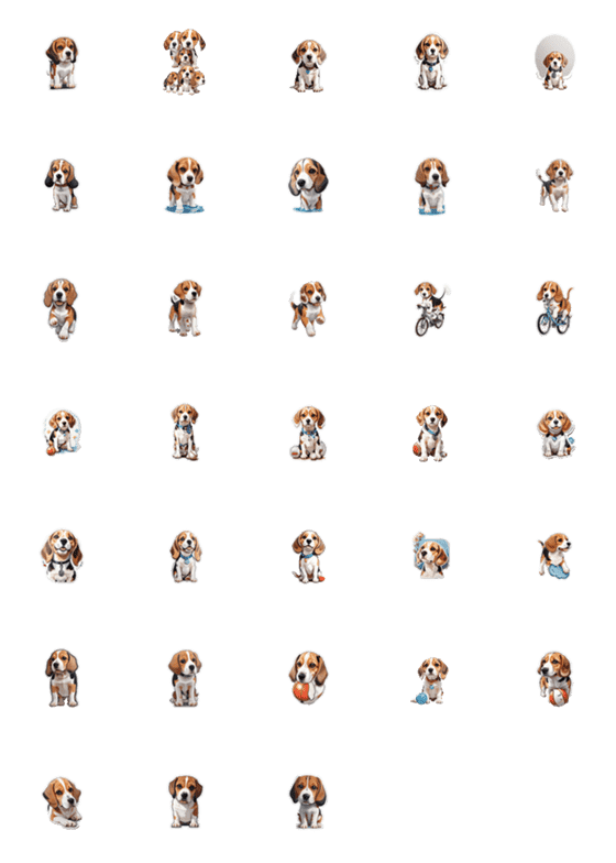 [LINE絵文字]beaglecuteの画像一覧