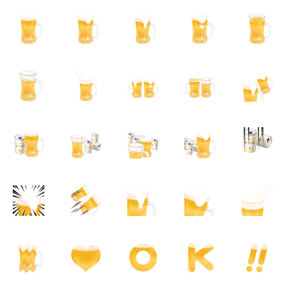 [LINE絵文字]ビール ジョッキですの画像一覧