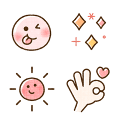 [LINE絵文字] まるっこ☻基本セットEmojiの画像