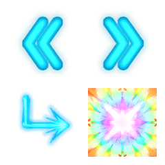 [LINE絵文字] Glowing Blue emoji set (Revised V.)の画像