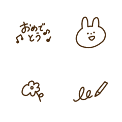 [LINE絵文字] 大人可愛い線画絵文字2の画像