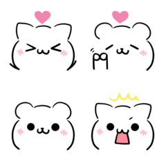 動く♦ねことくまの顔文字風・絵文字の絵文字メイン画像