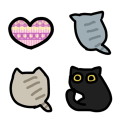 [LINE絵文字] 双子と黒猫★の画像