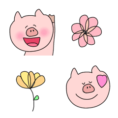 [LINE絵文字] 【cute＊ pig】の画像
