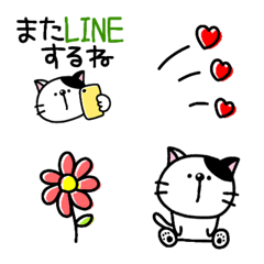 [LINE絵文字] 猫の太線えもじ♥の画像