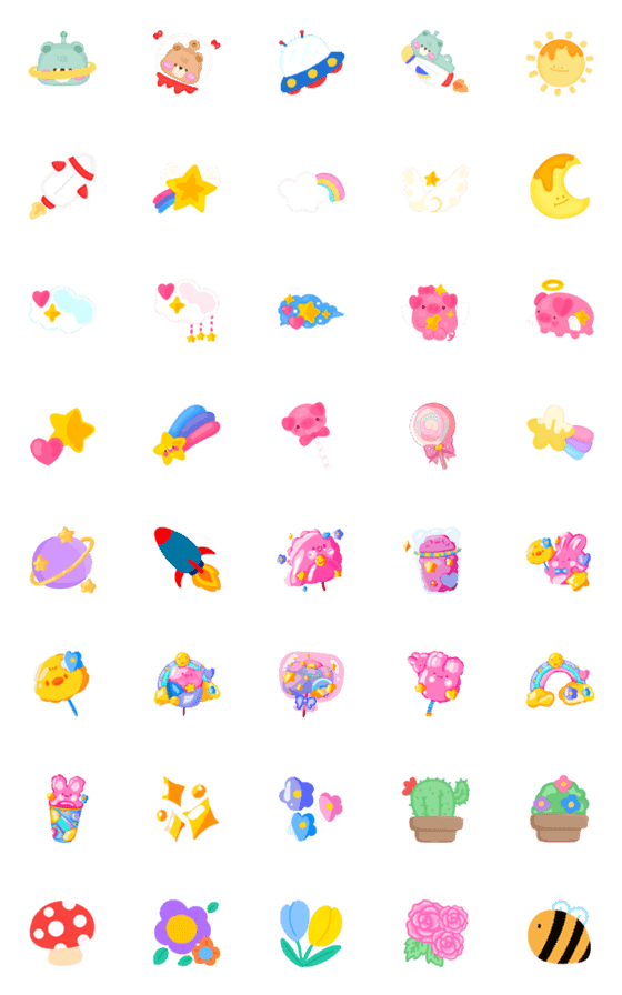 [LINE絵文字]Cutie pastel things emoji 2の画像一覧