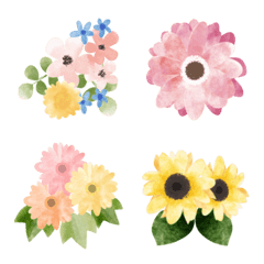 [LINE絵文字] 動く＊水彩のお花＊jardin de fleursの画像