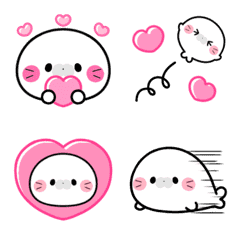 [LINE絵文字] 動く♡かわいいあざらし♡の画像