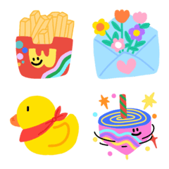 [LINE絵文字] Cutie pastel things emoji 3の画像