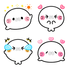 [LINE絵文字] ♡かわいいあざらし♡静止版☺︎の画像