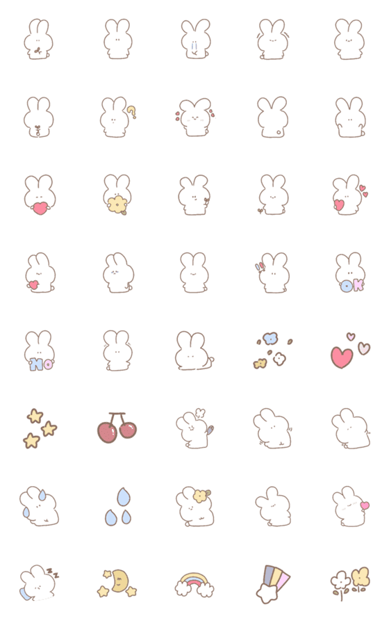 [LINE絵文字]Emoji : rabbit **の画像一覧